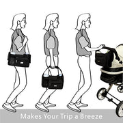 TOPDesign Universal Baby Stroller Organizer Caddy with Detachable Mesh Bag & Heightened Insulated Cup Holders & Non-Slip Secure Hooks Accessories, Fits Most Strollers (Colorful)