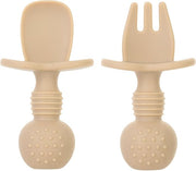 6 Pack Baby Spoons and Forks Set, Silicone First Stage Self Feeding Infant Toddler Utensils, BPA Free, Baby Led Weaning Feeding Supplies for Baby Essentials