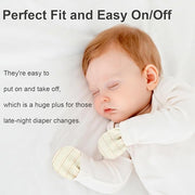 Newborn Mittens No Scratch 100% Cotton Mitts Boy Girl baby mittens 0-6 months 6 Pack
