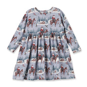 Cowgirl Christmas Girls Dress – Soft Bamboo Holiday Style