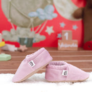Velvet Soft Sole Baby Moccasins – Pink