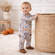 Forest Frolic Baby Romper - Soft Bamboo Fall Outfit