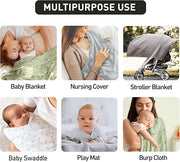 Muslin Swaddle Blankets for Newborn, 3 Pack Breathable Soft Receiving Blanket, Large 38 x 40 inches Swaddle Wrap Burping Clothes Diapers, Essentials Infant Shower Items, Toddler Gift (Cute Farm)