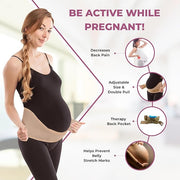 Gabrialla Made in USA Pregnancy Belly Band, Soft & Breathable Maternity Belly Band – Pregnancy Belt for Back, Pelvic & Waist