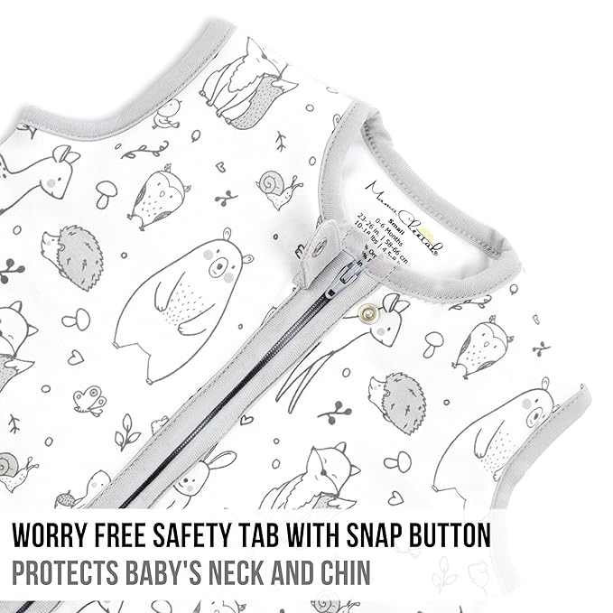 Mama Cheetah Baby Sleep Sack 2.5 TOG, Organic Cotton Baby Wearable Blanket with Two-Way Zipper, Swaddle Transition Baby Sleeping Bag for Newborn Infant Toddler Boy Girl, 12-18 Months