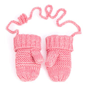 Knit Baby Chick Mittens with Cord-For Kids, Toddler Girls Age 1-6 Years, Cute Design