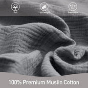 GLLQUEN BABY Muslin Swaddle Blankets for Boys and Girls, 4-Pack Baby Blankets for Girl Boy, Newborn Receiving Blanket, Baby Swaddle Blanket Unisex, Baby Essentials, Registry & Gift, 40 x 38 inches