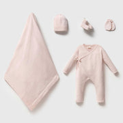 Blush Organic Cotton Newborn Set – 5 Pieces
