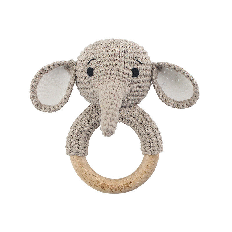 Carving Name Baby Soothing Bell Newborn Gift Bath Gift Knitted Cartoon Doll