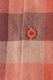 Rust Plaid Button Down Shirt