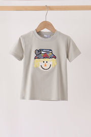 Gray Scarecrow Embroidery Top