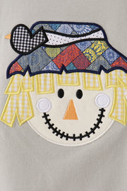 Gray Scarecrow Embroidery Top