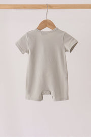 Gray Scarecrow Embroidery Romper