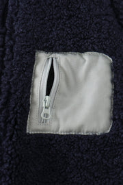 Navy fleece zipper jacket