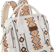 Wrangler Aztec Backpack Organized Daypack Travel Baby Bag with Stroller Strap and Side Bottle Pockets
