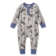 Western Cowboy Rodeo Henley Baby Romper - Bamboo