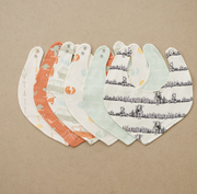 Organic Cotton Baby Bib – GOTS Certified Drool Bib for Newborns – Boho Floral