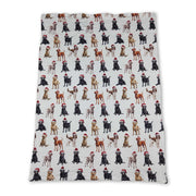 Christmas hat dog print baby kids blankets