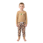 Duck fish dog deer embroidery camo kids boys outfits
