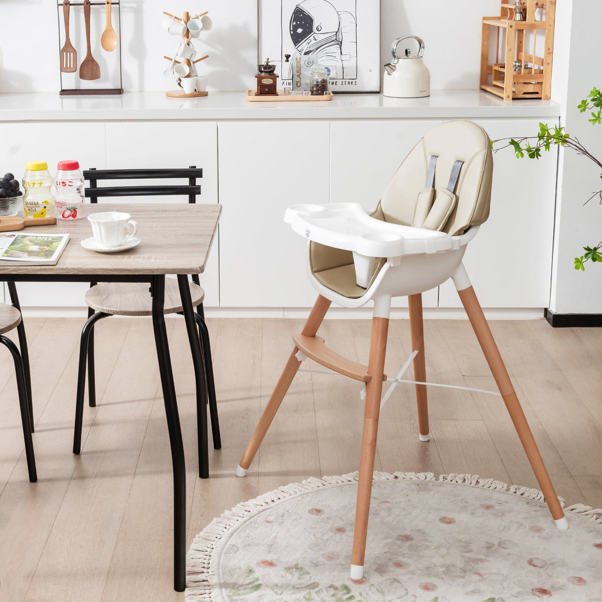Baby High Chair with Dishwasher Safe Tray