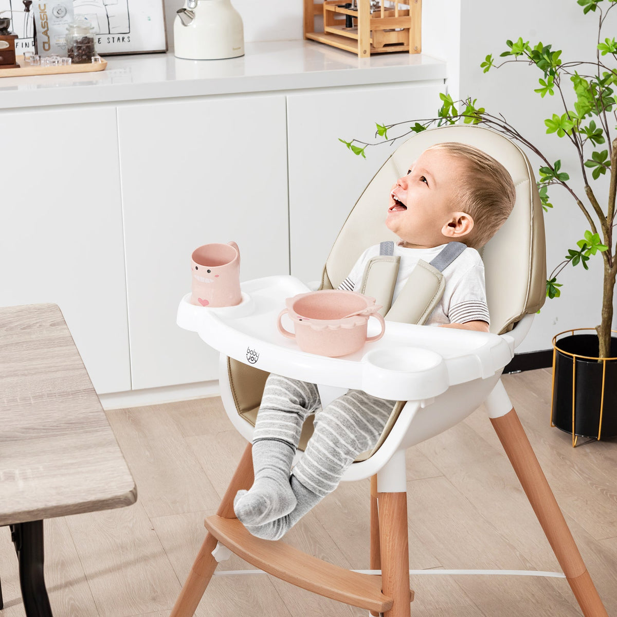 Baby High Chair with Dishwasher Safe Tray