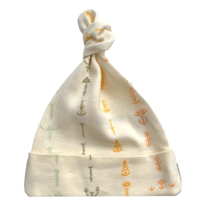 Organic Cotton Baby Hat – GOTS Certified Newborn Beanie – Boho Floral