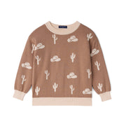 Cactus Knit Long Sleeve Crewneck Sweater