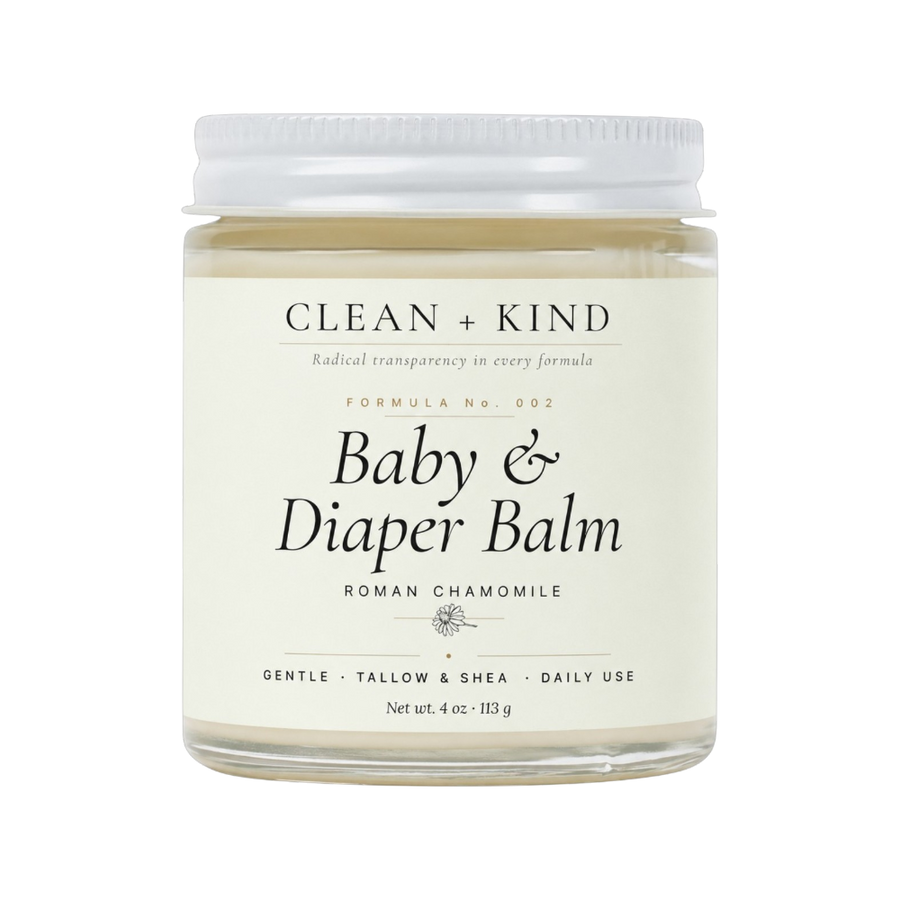 Baby & Diaper Balm — Grass-Fed Tallow, Shea & Roman Chamomile, 4 oz