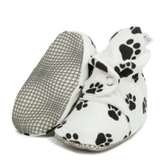 Organic Cotton Baby Booties, Non-Slip Sole, Cotton Newborn Booties Home Nursery Shoes, Dog Paw