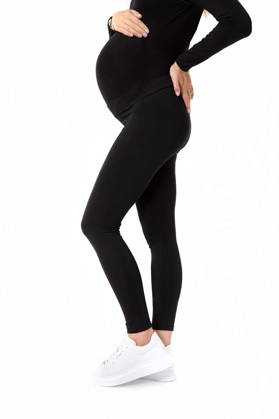 Easy Bottom Foldover Waistband Maternity Leggings