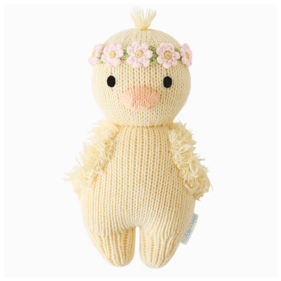 Flower Duckling - Handmade Organic Cotton Plush Toy