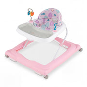 Foldable Baby Walker with Removable Seat and Adjustable Height for 6-12 Months