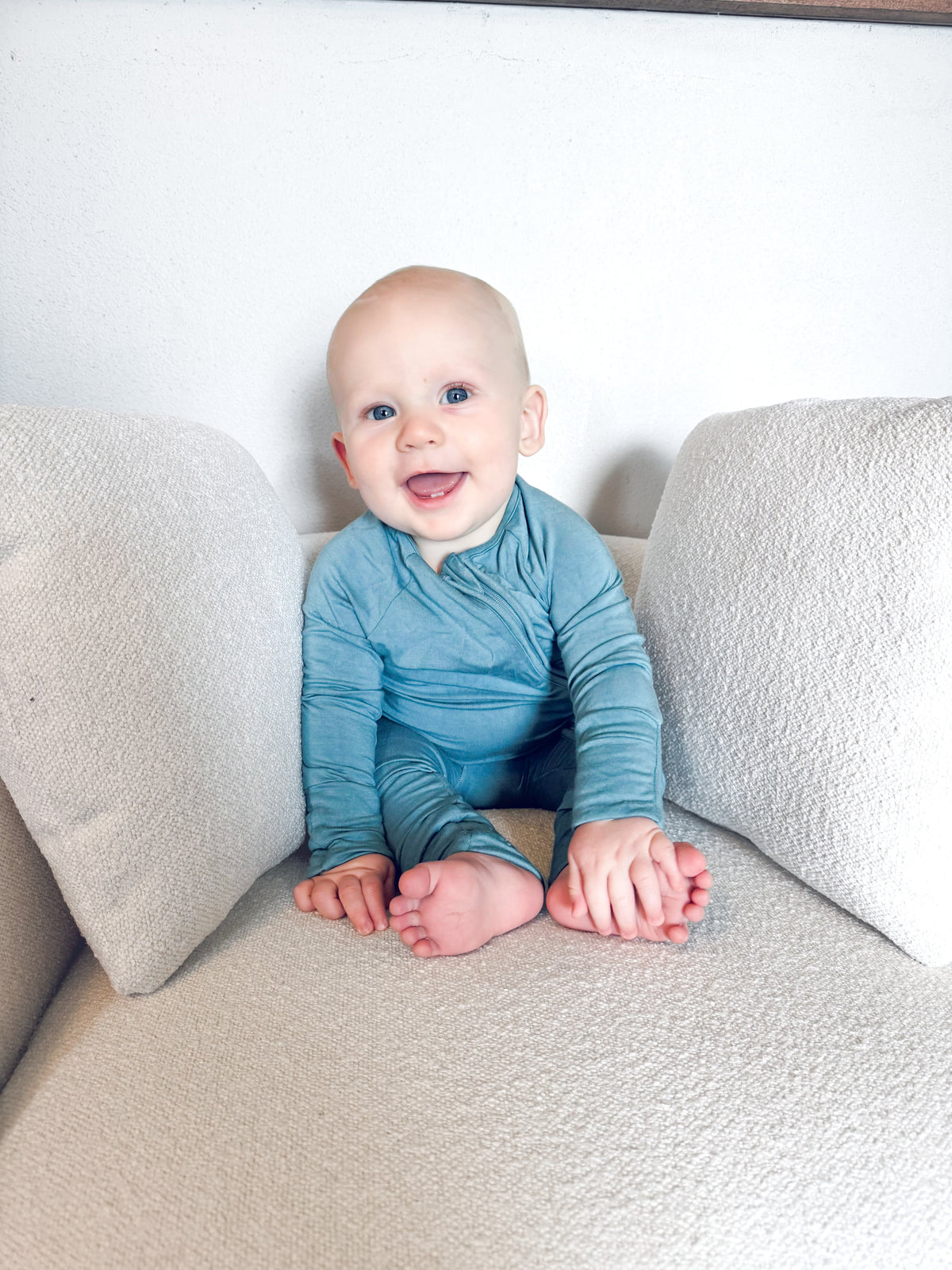 Blue Jean Baby | Infant Bamboo Zip Romper