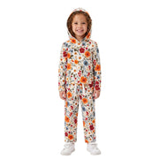 Long sleeves floral hoodie pants kids girls fall clothes