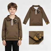 Camo long sleeves duck kids pocket zipper pullover