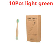 New Organic Children's Bamboo Toothbrush 10 Colors Soft Bristles Biodegradable Eco-Friendly Handle for Kids