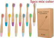 New Organic Children's Bamboo Toothbrush 10 Colors Soft Bristles Biodegradable Eco-Friendly Handle for Kids