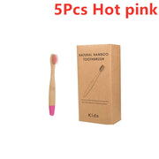 New Organic Children's Bamboo Toothbrush 10 Colors Soft Bristles Biodegradable Eco-Friendly Handle for Kids