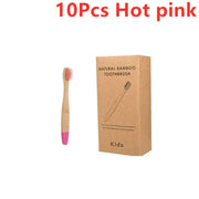 New Organic Children's Bamboo Toothbrush 10 Colors Soft Bristles Biodegradable Eco-Friendly Handle for Kids