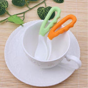 Baby Food Supplement Feeding Spoon Children's Products Curved Handle Easy To Grasp Children Tableware Baby Diet Training Spoon for eating TV