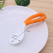 Baby Food Supplement Feeding Spoon Children's Products Curved Handle Easy To Grasp Children Tableware Baby Diet Training Spoon for eating TV
