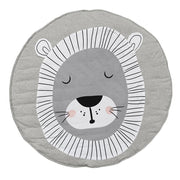Play Mat Cartoon Animal Baby Mats Newborn Infant Crawling Cotton Round Floor Carpet Rugs Mat for Kids Room Nursery Decor