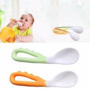 Baby Food Supplement Feeding Spoon Children's Products Curved Handle Easy To Grasp Children Tableware Baby Diet Training Spoon for eating TV