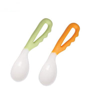 Baby Food Supplement Feeding Spoon Children's Products Curved Handle Easy To Grasp Children Tableware Baby Diet Training Spoon for eating TV