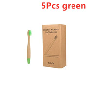 New Organic Children's Bamboo Toothbrush 10 Colors Soft Bristles Biodegradable Eco-Friendly Handle for Kids