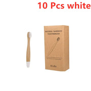 New Organic Children's Bamboo Toothbrush 10 Colors Soft Bristles Biodegradable Eco-Friendly Handle for Kids