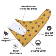 8PCS/SET Pack Baby Bandana Organic Absorbent Soft Cotton Drool Bibsfor Teething And Feeding Bib For Baby and Kids Feeding