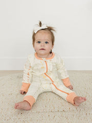 Organic Cotton Baby Zippy Pajamas – GOTS Certified Newborn Sleeper – Boho Floral