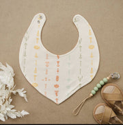 Organic Cotton Baby Bib – GOTS Certified Drool Bib for Newborns – Boho Floral