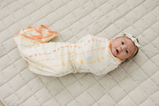 Organic Cotton Baby Blanket – GOTS Certified Swaddle Blanket – Boho Floral